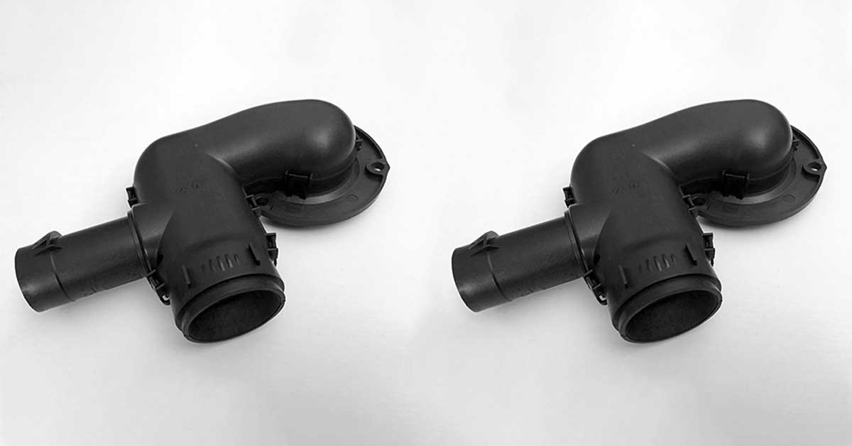 Componenti HVAC realizzati con compound conduttivo LATIOHM 66-07 PD08 G/30 di LATI per garantire dissipazione elettrostatica e sicurezza operativa