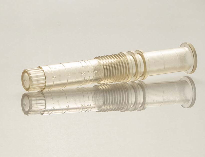 Misuratore di flusso per impianti di riscaldamento a pavimento prodotto con compound LATI resistenti alla pressione, al calore e ai fluidi tecnici