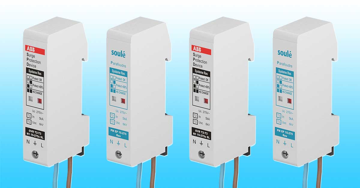 ABB surge protection devices (SPD) made with LATI flame-retardant compounds to ensure electrical safety and reliability