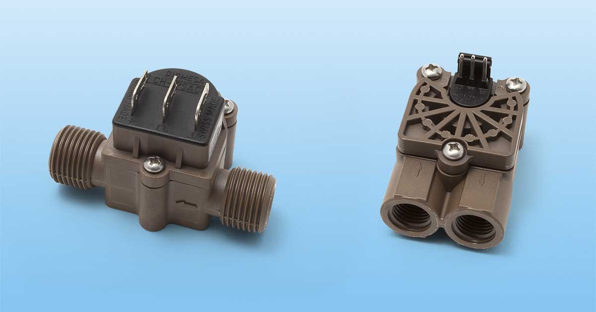 High-precision flow meter made with LATI's LARTON G/40 NAT 0169 F1 compound to ensure dimensional stability and chemical resistance