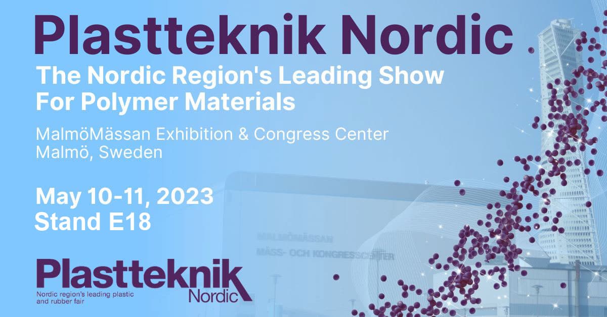 Plastteknik Nordic 2023 trade fair banner