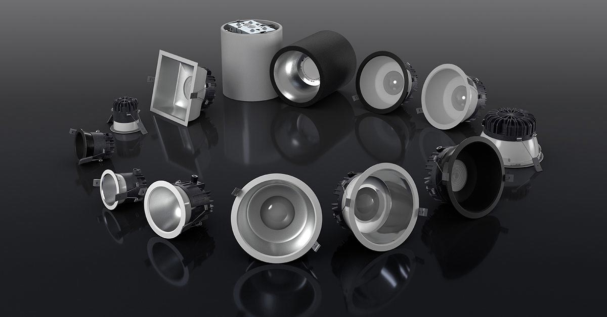 Whitecroft Lighting fixtures made with LATI's LATICONTHER 62 GR/50 thermoconductive compound for improved heat dissipation