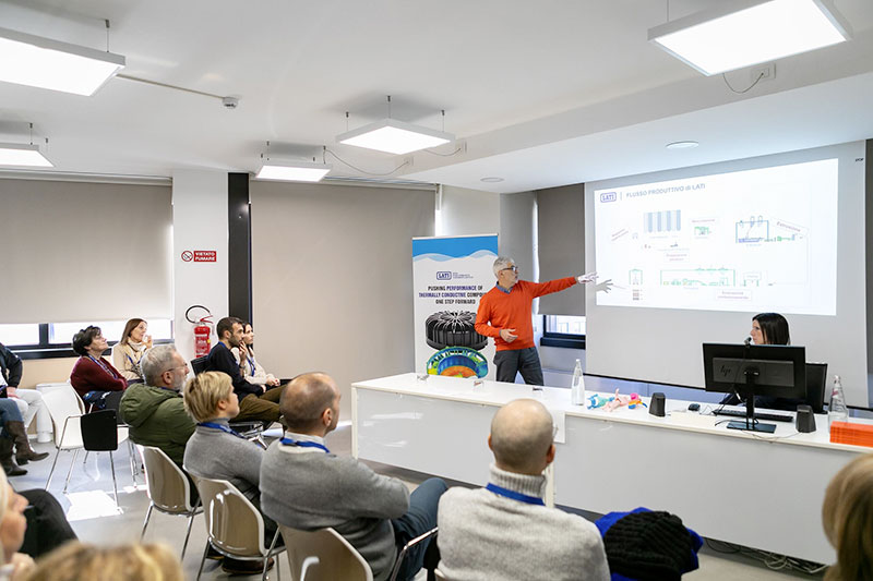 LATI factory manager presents projects during the open day