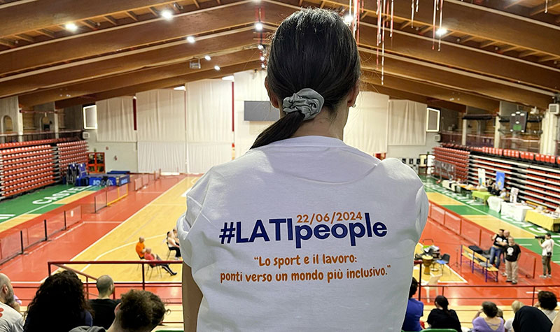 LATI employee at a sporting event