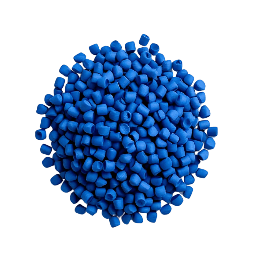 Plastic Granules on White Background